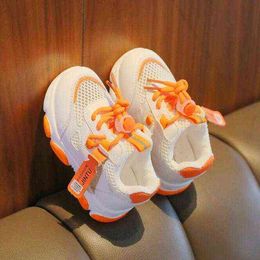 2022 printemps enfants chaussures de Sport décontractées mode respirant tricot fond souple antidérapant enfants baskets pour garçons filles G220517
