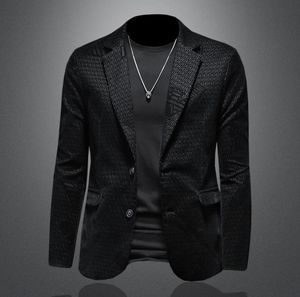 2022 Spring Nieuwe corduroy Small Suit Business Casual Highd Mode Trend Slim Men039S Gedrukt pak één knop S5XL2872332