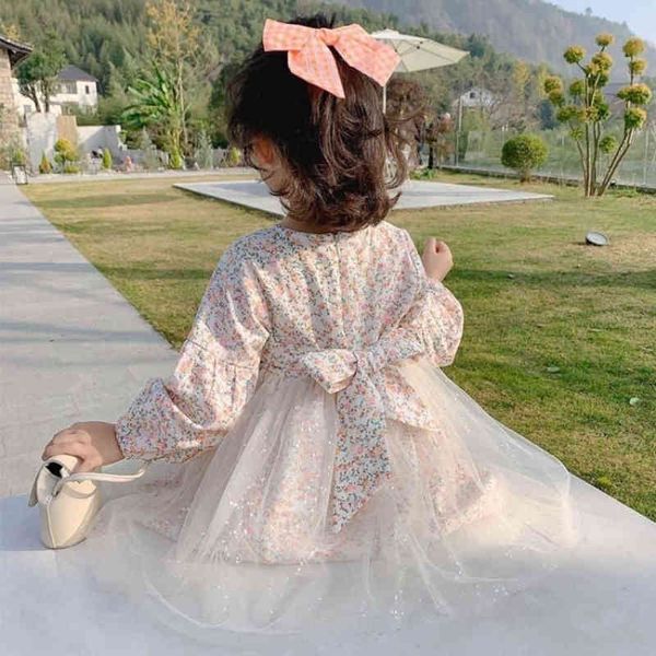 2022 printemps nouvelles filles robes enfants robes florales occidentales robes de princesse anniversaire robe G220518