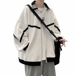 2022 Printemps Nouvelles vestes décontractées rétro pour hommes Fi Loose Bomber Coupe-vent Manteau masculin Ropa Hombre Streetwear Uniforme de baseball h2Pa #