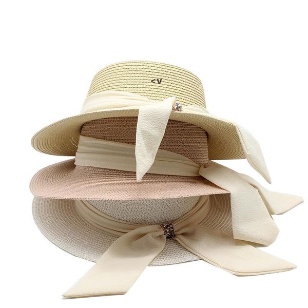 2022 printemps été chapeau femmes chapeau de soleil chapeaux de soleil filles paille large bord chapeaux femme vintage haut-de-forme femme vacances plage casquettes BBE14011