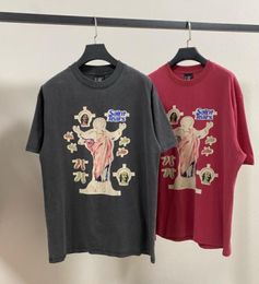 2022 Spring été Japan Sticker Jésus Lavage Vintage T-shirts à manches courtes Tshirt femme Vêtements Coton décontracté Tee1990235367278