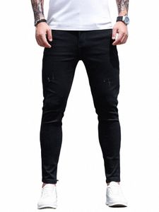 2022 Printemps Été Jeans pour hommes Slim Fit Denim Mens High Fi Noir Skinny Jeans Jeans Stylé Designer Denim Pantalons pour hommes Q9LZ #