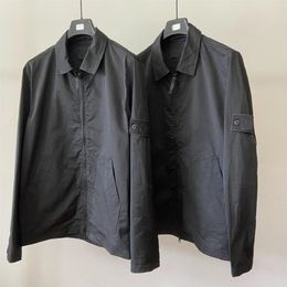 2022 SS teint fantôme veste S'I 'hommes stretch coton satin utilitaire extérieur manteau brassard hauts taille M-XXL noir