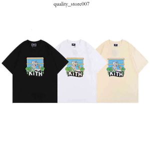 2022 Ss High Tide Marque T-shirts pour hommes Kith Cat Mouse imprimé à manches courtes Dessin animé pour femmes Tee-shirts en coton 743