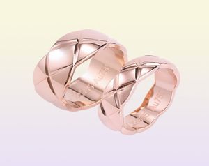 2022 roestvrij staal 18K goud liefde band ringen mannen vrouwen paar luxe designer ring sieraden met stempel Valentijnsdag kerst gi9525615