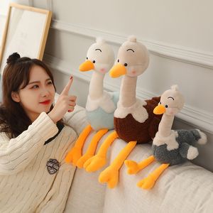 2022 animales de peluche 35 cm venta al por mayor juguetes de peluche de dibujos animados INS lindo imitación avestruz muñeca de peluche de juguete flamenco pato muñecas niños almohada para dormir