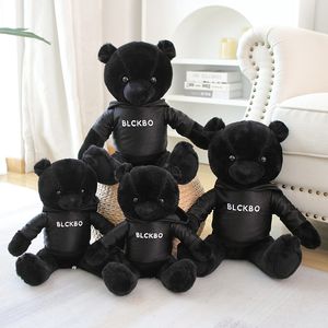 2022 Gesneden dieren pluche poppen schattig 30 cm nieuwe hoodie zwart zittend teddybeer cadeau voor kinderen