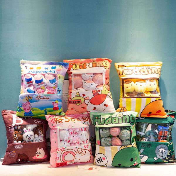 2022 мягкие плюшевые куклы, милые подушки для закусок, сумка с мягкими подушками-зайчиками, подарок для детей