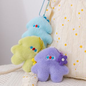 2022 Gevulde dieren Plush Keychains 8 cm schattig meisje hart roze onhandige pluche sleutelhanger hanger