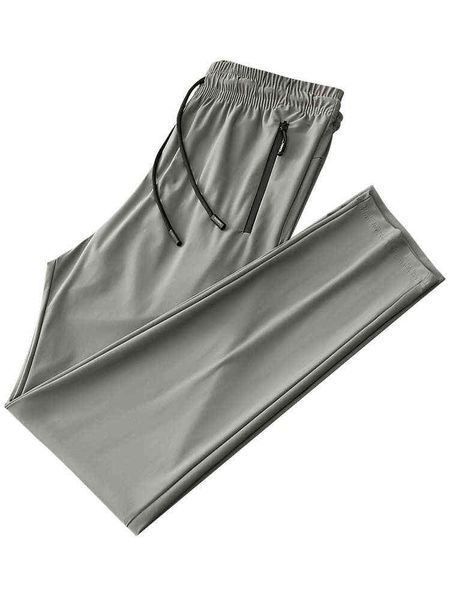 2022 Summe Pantalones de chándal para hombres Transpirable Nylon Spandex Ropa deportiva Bolsillos con cremallera Pantalones rectos Pantalones largos casuales Pantalones 8XL G220713