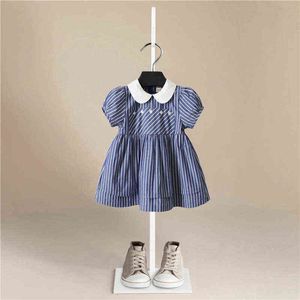 2022 Zomer Katoen Babyjurk Mooie mode Girls Infant Princess Dresses A-Line Children Soft Desse Kinder kleding Jurk G220506