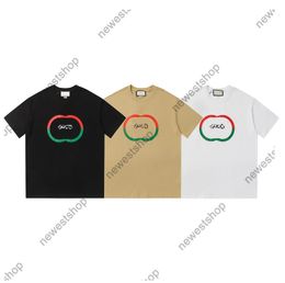 Zomerheren plus T-stukken PoloS Europa Mens Letter Print T Shirts Luxe patchwork T-shirt korte mouw mode casual katoenen tops tee