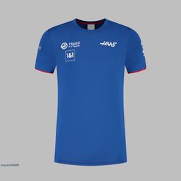 Camisetas de manga corta del equipo de carreras F1, traje para exteriores de Fórmula Uno Haas, Top deportivo de secado rápido de gran tamaño, verano 2023