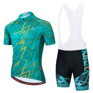 2022 verano verde Pro ciclismo Jersey conjunto transpirable equipo carreras deporte bicicleta kits hombres MTB bicicleta corta ropa A21