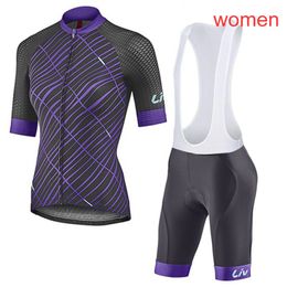 2022 Summer LIV Team Womens ciclismo Jersey de manga corta Bib Shorts Set Ropa Ciclismo Ropa de carreras Uniforme de bicicleta Traje deportivo de bicicleta al aire libre Y22062504