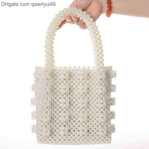 2022 Zomer Luxe Merk Parels Tas Kralen Doos Bakken Tas Vrouwen Party Elegante Vintage Acryl Plastic Emmer Portemonnee en handtas