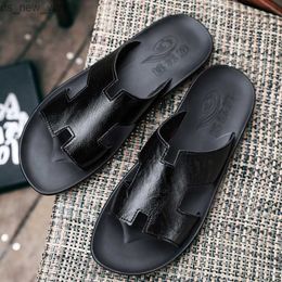 2022 zomer mannen 39 s sandalen slippers mannelijke flops hotel fashion casual Hoge Kwaliteit sandalias playa hombre pantoufle homme cuir L230518