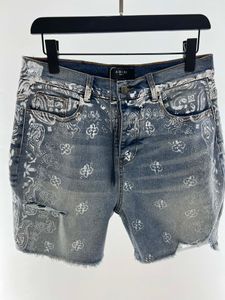 Pantalons de shorts demin de luxe de concepteur d'été pour hommes ~ shorts de taille américaine ~ hauts pantalons de shorts demin de concepteur de haute qualité