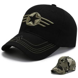 2022 Zomer Heren Vijfsterren Camouflage Baseball Cap Sun-Screen Army Green Sun Hat