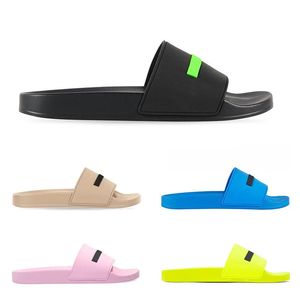2022 Summer Men Women Designer Slippels Sandalen schoenen Zwart Fluo Groen Wit Koel Grijs Beige Blauw Roze Geel Mens Rubberen Slijpelaar Sandaalschoen 36-45