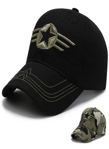 2022 Summer Men039s Fivestar Camouflage Baseball Cap de base Suncreen Army Green Sun Hat2952548