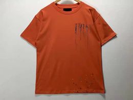 2022 Summer Mens Designer T-shirt Casual Homme Femme Tees lâches avec lettres fluides Imprimer manches courtes Top Vendre Luxe Hommes T-shirt 314q