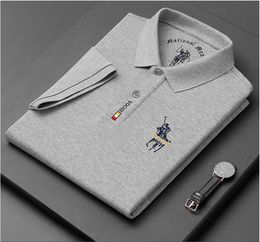 2022 Zomer Middelbare leeftijd Business Shirt Mouwen Polo Shirt Heren Mode Tij merk Casual Revers Katoen Heren T-shirt met korte mouwen