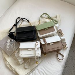 2022 été nouvelle couleur correspondant sac femmes mode sac à bandoulière Instagram Style Simple simple épaule petits sacs carrés