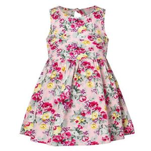 2022 Zomer nieuwe meisjes jurk puur katoen mouwloze print vest jurk mode elegante prinses jurken casual kinderkleding