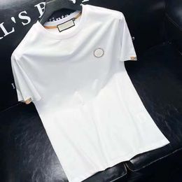 2022 Zomer nieuwe heren T-shirts eenvoudige dunne witte ronde hals halve mouwen designer heren slim hot boor Aziatische yardage M-XXXXL