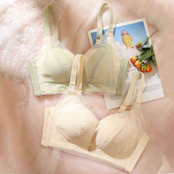 2022 Summer New Women Bra sans anneau en acier Sexy Deep V Sous-vêtements minces collectés pour tube confortable haut de soutien-gorge anti-endormi L220726