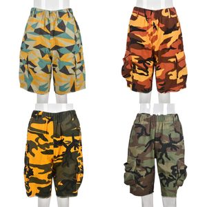2022 Zomer dames shorts broek mode trend pocket tassel zomer camouflage vijf grote size broek