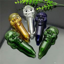 2022 Super Skull Ghost Head Pipe en verre Bongs en verre Tuyaux de brûleur à mazout Tuyaux d'eau Fumer