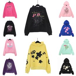 24zz Hoodies Trendy Design Hip-Hop Pullover Roze Red Black Heren hoogwaardige hoodie Hoodie broek Hoofdkleding Grafische kleding losse sweatshirts