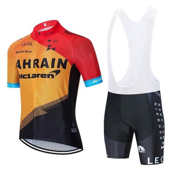 2022 Team manches courtes cyclisme Jersey 19D Pad pantalon costume hommes été VTT Pro vélo chemises Maillot Culotte Wear287U