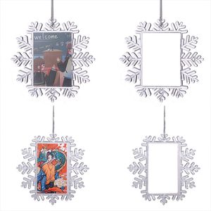 2022 transfert thermique acrylique flocon de neige décorations de noël pendentif sublimation blanc consommables ornements