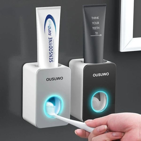 2022 Dispeller distributeur mural de dentifrice de dentifrice de dentifrice de dentifrice de dentifrice pour suspension murale sans trou