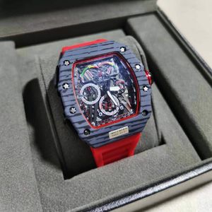 2022 Topmerk Luxury Quartz Watch Heren Casual Rubber Band Second Sport Watch Roestvrij staal Relojes