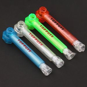 2022 bovenste bladerpijpen Instant schroef Bong op een fles toppuff reizende diy waterpijp reizende acryl vervangende draagbare glas roken waterpijp shisha