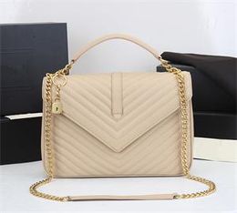 2022 Top Purse Brand Luxe schoudertas Zwarte retro keten Niche All-match Trendy Design Temperament Cowhide