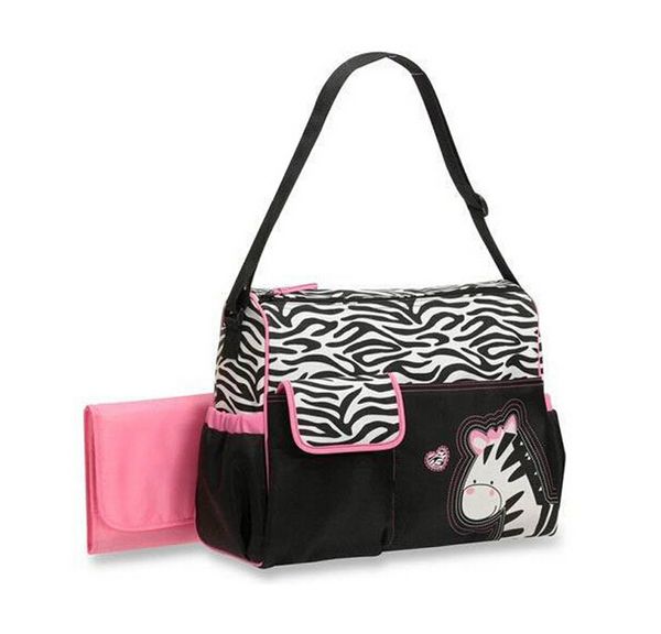 2022 Garçon Fille Animal Designer Sac à couches Momie Couche Zèbre ou girafe Zipper Coton Babyboom Multifonctionnel Mode Infanticipate Sacs Mère Bébé Sac Fourre-tout