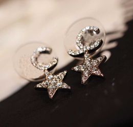 2022 Boucles d'oreilles en forme d'étoile CHARM de style mode de qualité supérieure avec tous les diamants pour les femmes cadeau de bijoux de mariage ont une boîte de timbre PS3103