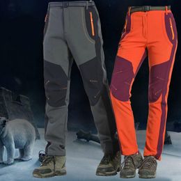 2022 Toppick hiver hommes femmes vêtements pantalons de randonnée pantalons softshell en plein air imperméable coupe-vent thermique pour camping ski escalade2923