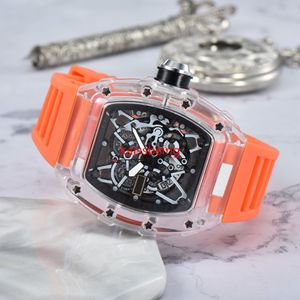 2022 Transparante bodemstijl Diamond Watch Top luxe horloge dameskwarts automatisch horloge dz mannelijke klokwet 217U