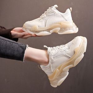 2022 Triple s femmes chaussures de créateurs pour hommes plate-forme baskets décontractées fond de cristal vintage paris 17FW triple plat clair semelle mocassins baskets de sport de luxe B09