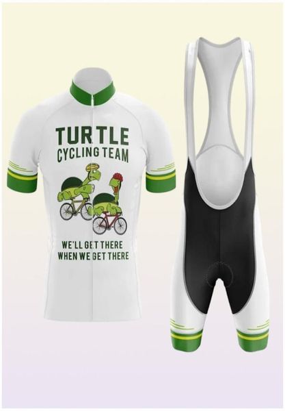 2022 Turtle White Cycling Jersey Set Summer Mountain Bike Vêtements Pro Bicycle Suit Sportswear Suit Maillot Ropa Ciclismo5728074