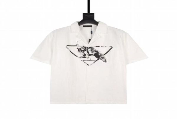 2022 USA Men S Blouse S Mode Retro Brand Retro Short Shirts Shirts Imprimé Impression de bowling surdimension