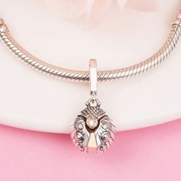 2022 Día de San Valentín 925 Club de plata esterlina 2022 Ladybird Heart Dangle Charm Bead Se adapta a Pandora Pulsera DIY Fabricación de joyas Granos sueltos Accesorios 780072C01
