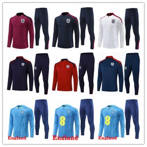 2024 2025 Engeland Tracksuit Soccer Jersey Training Pak Kane Sterling Mount Foden Saka 24/25 Engeland Trainingspak Men Kids Football Sets Uniform